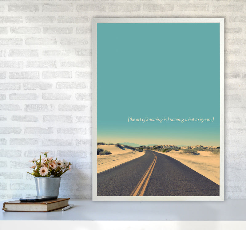 The Art Of Knowing Landscape Contemporary Art Print by Kubistika A1 Oak Frame