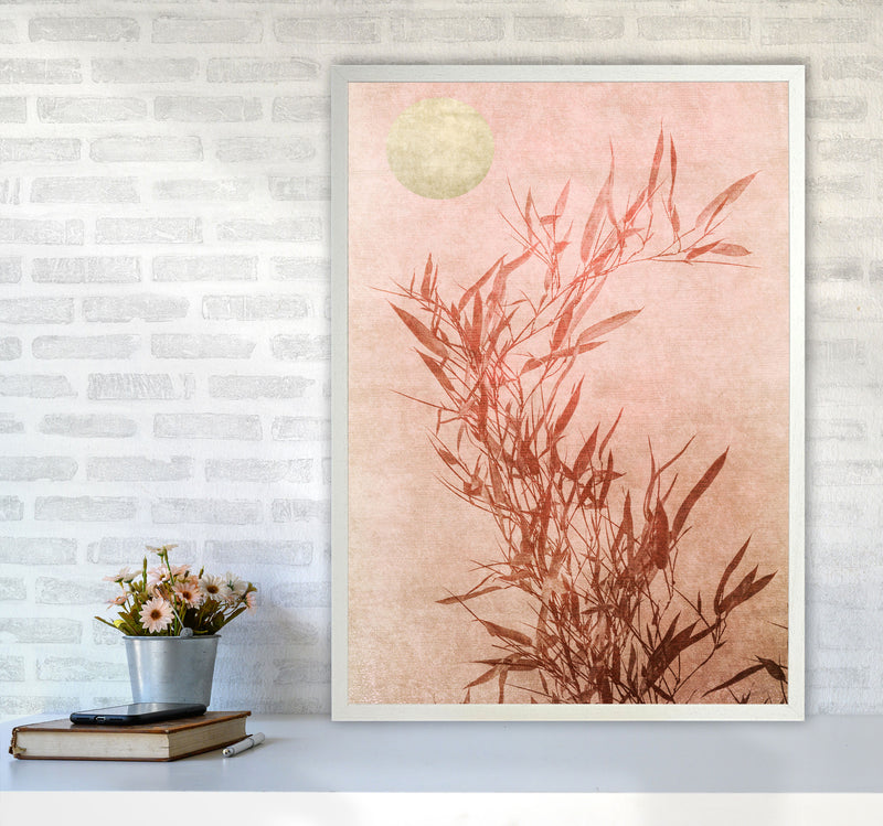 Sentimental Touch Contemporary Art Print by Kubistika A1 Oak Frame