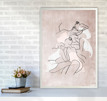 Les Femmes Fatales Contemporary Art Print by Kubistika A1 Oak Frame
