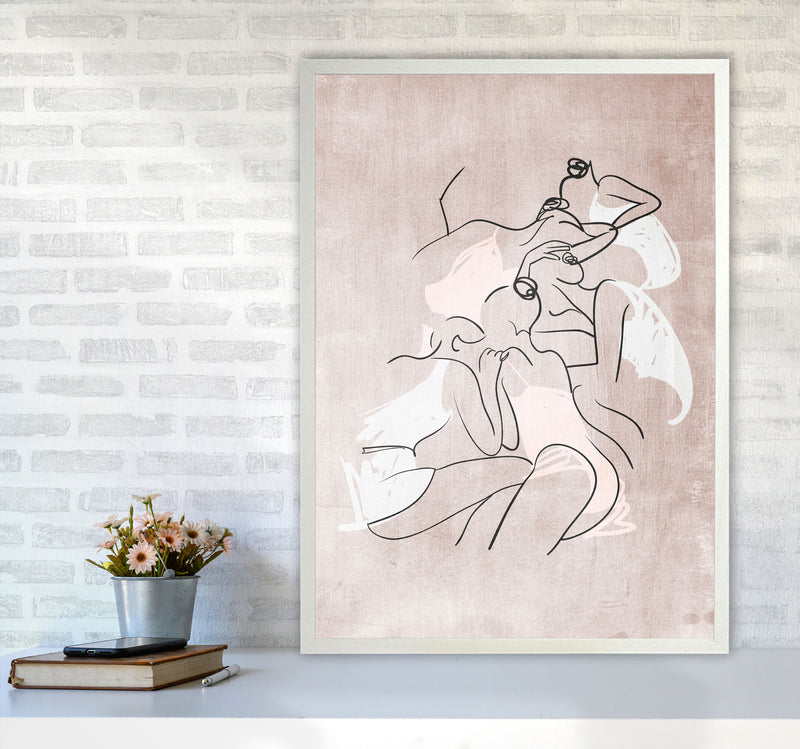 Les Femmes Fatales Contemporary Art Print by Kubistika A1 Oak Frame