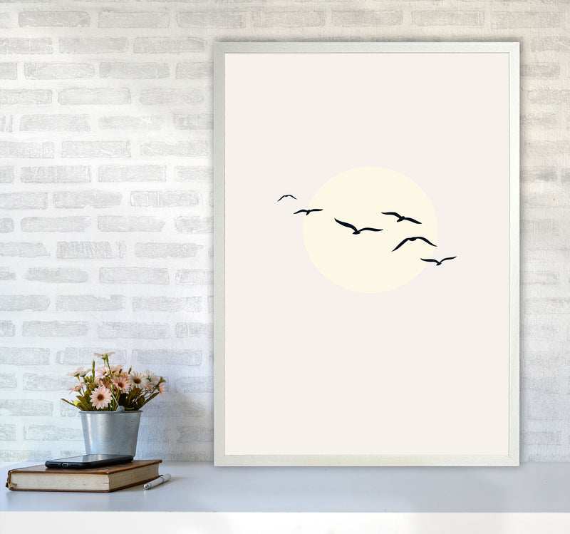 Adorable Skies Contemporary Art Print by Kubistika A1 Oak Frame