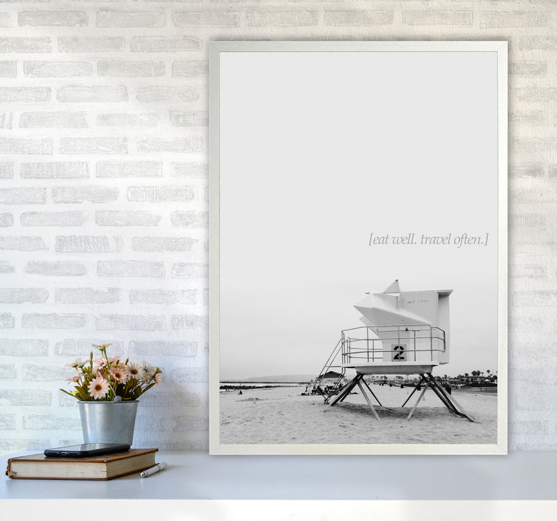 Eat Well Travel Often Photography Art Print by Kubistika A1 Oak Frame
