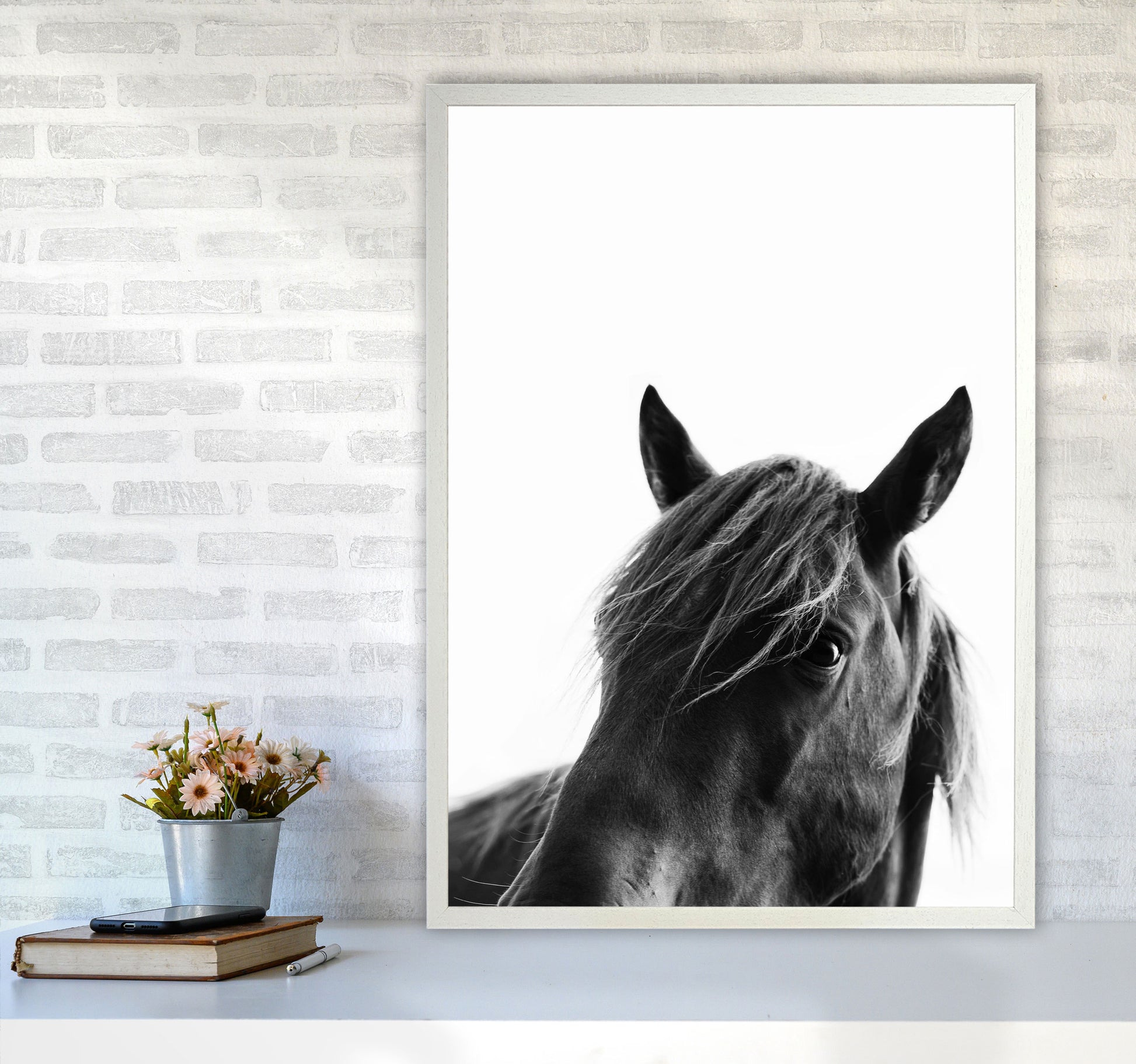 Black Beauty Photography Art Print by Kubistika A1 Oak Frame