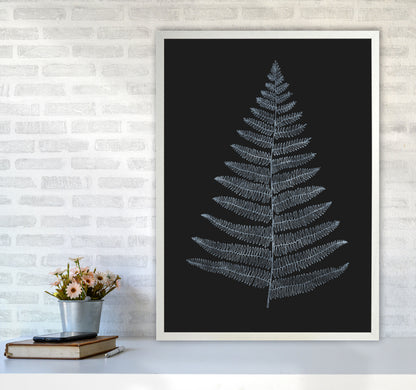 Botanica Minimalistica - BLEU Modern Art Print by Kubistika A1 Oak Frame