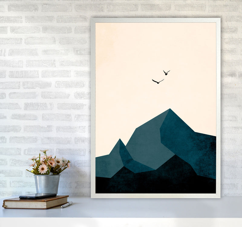 Zugspitze ZWEI Art Print by Kubistika A1 Oak Frame
