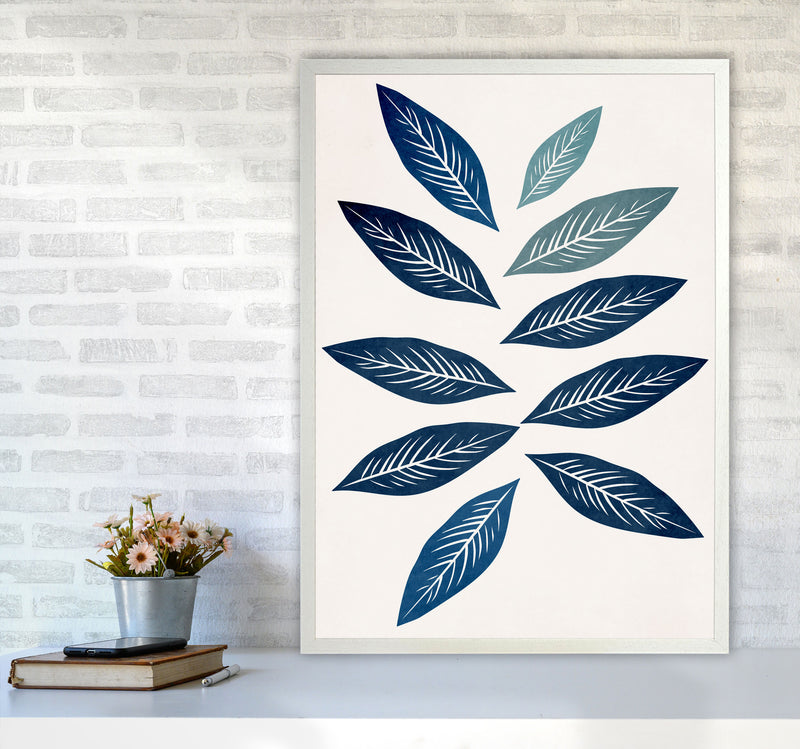 Winter Bouquet Art Print by Kubistika A1 Oak Frame
