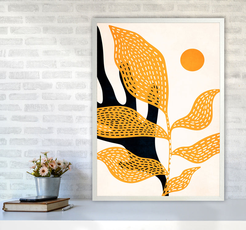 Van Gogh`s Garden Art Print by Kubistika A1 Oak Frame