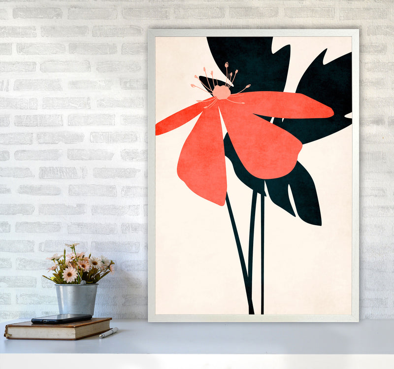 Thinking Of You  X Art Print by Kubistika A1 Oak Frame