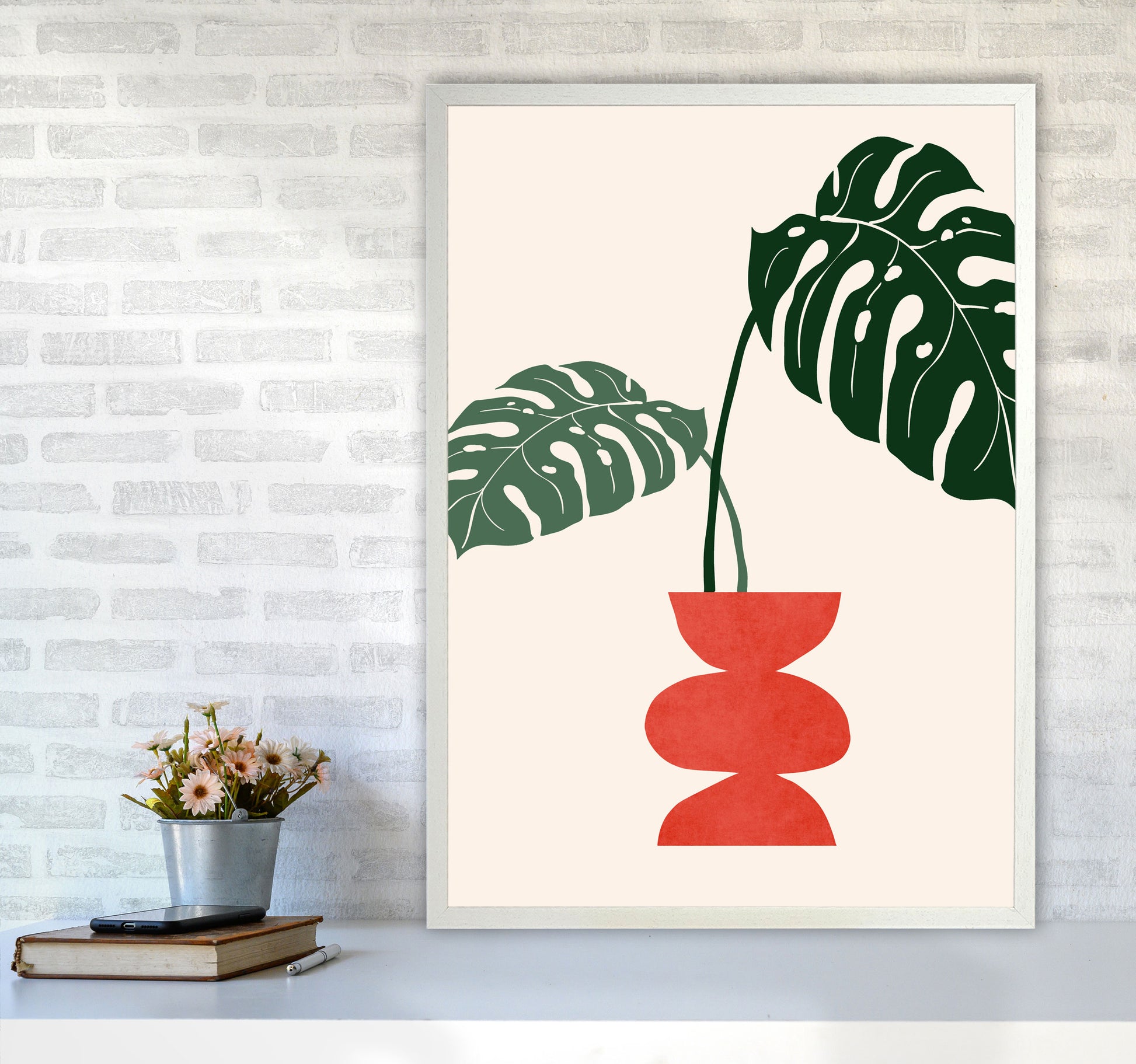 Sweet Days Y Art Print by Kubistika A1 Oak Frame