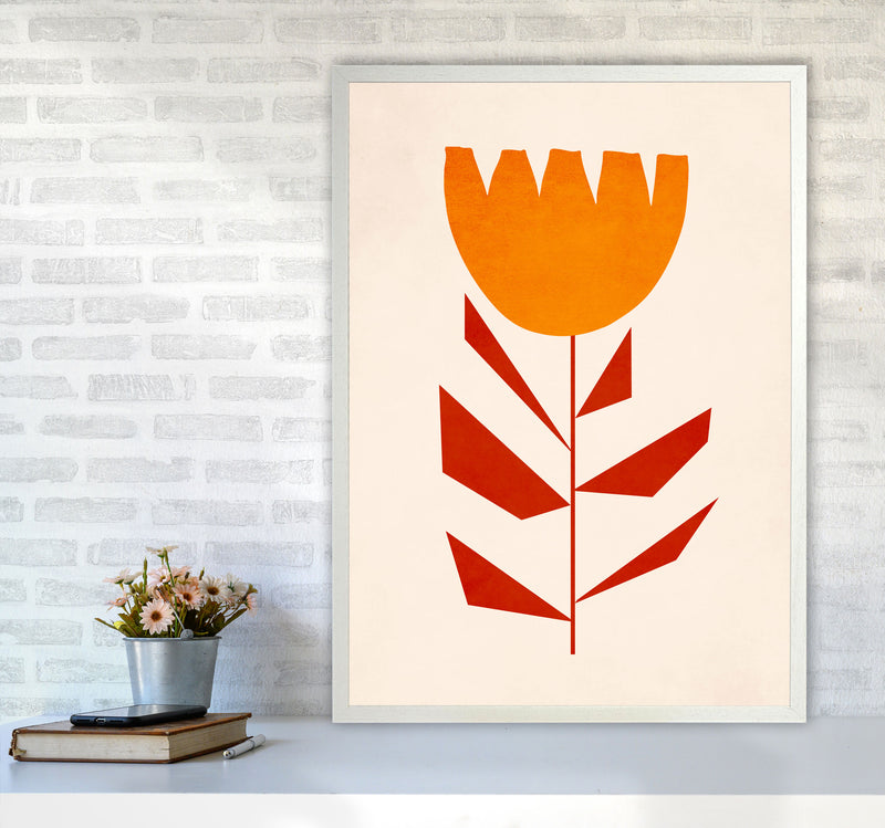 Ruby Tuesday Art Print by Kubistika A1 Oak Frame
