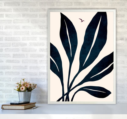 Ophelia - marine Art Print by Kubistika A1 Oak Frame