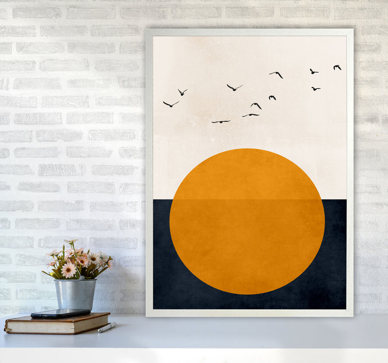 Melody Of Life Art Print by Kubistika A1 Oak Frame