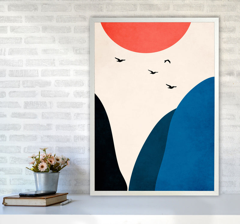 Innocent Days Art Print by Kubistika A1 Oak Frame