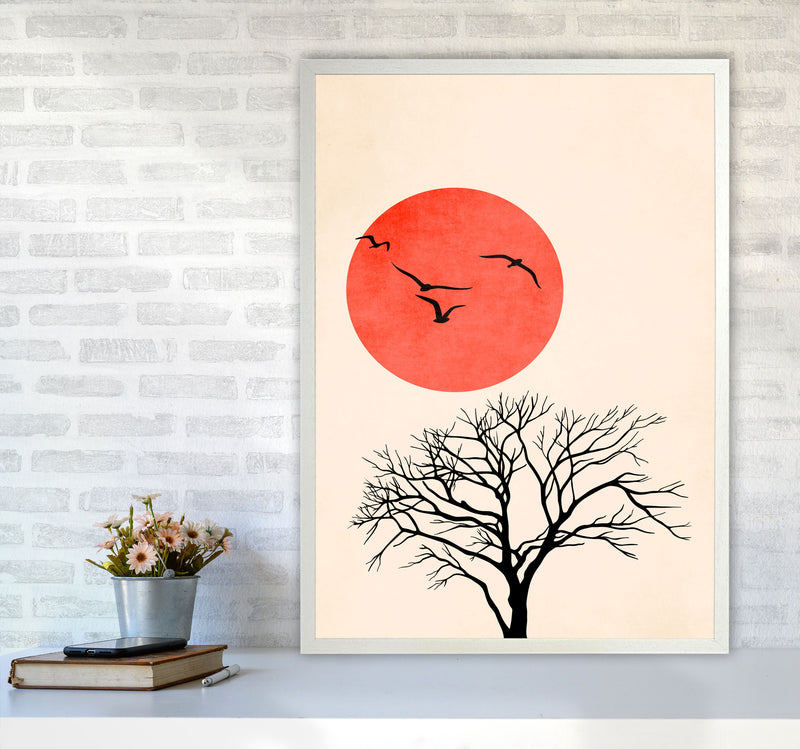 Fly Art Print by Kubistika A1 Oak Frame