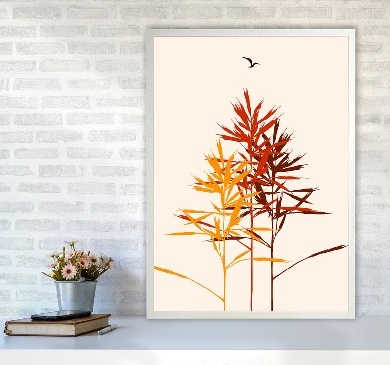 Above The Fields Art Print by Kubistika A1 Oak Frame