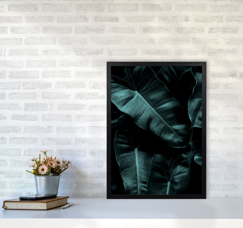 Dark Leafs Photography Art Print by Kubistika A2 White Frame