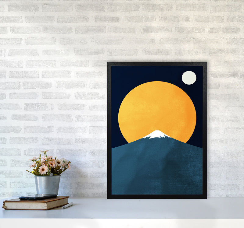 Himalaya Contemporary Art Print by Kubistika A2 White Frame