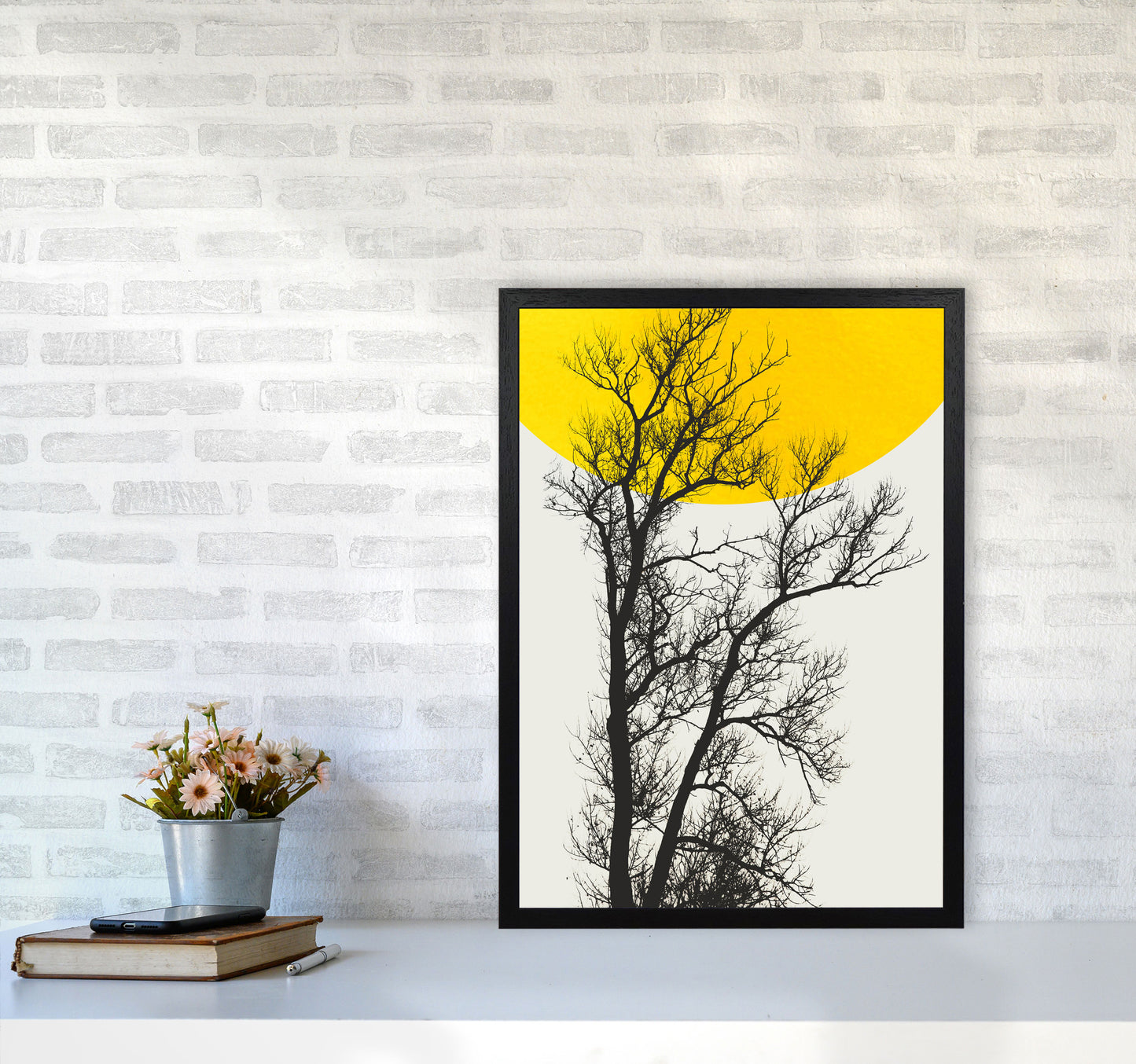 Autumn Memories Contemporary Art Print by Kubistika A2 White Frame