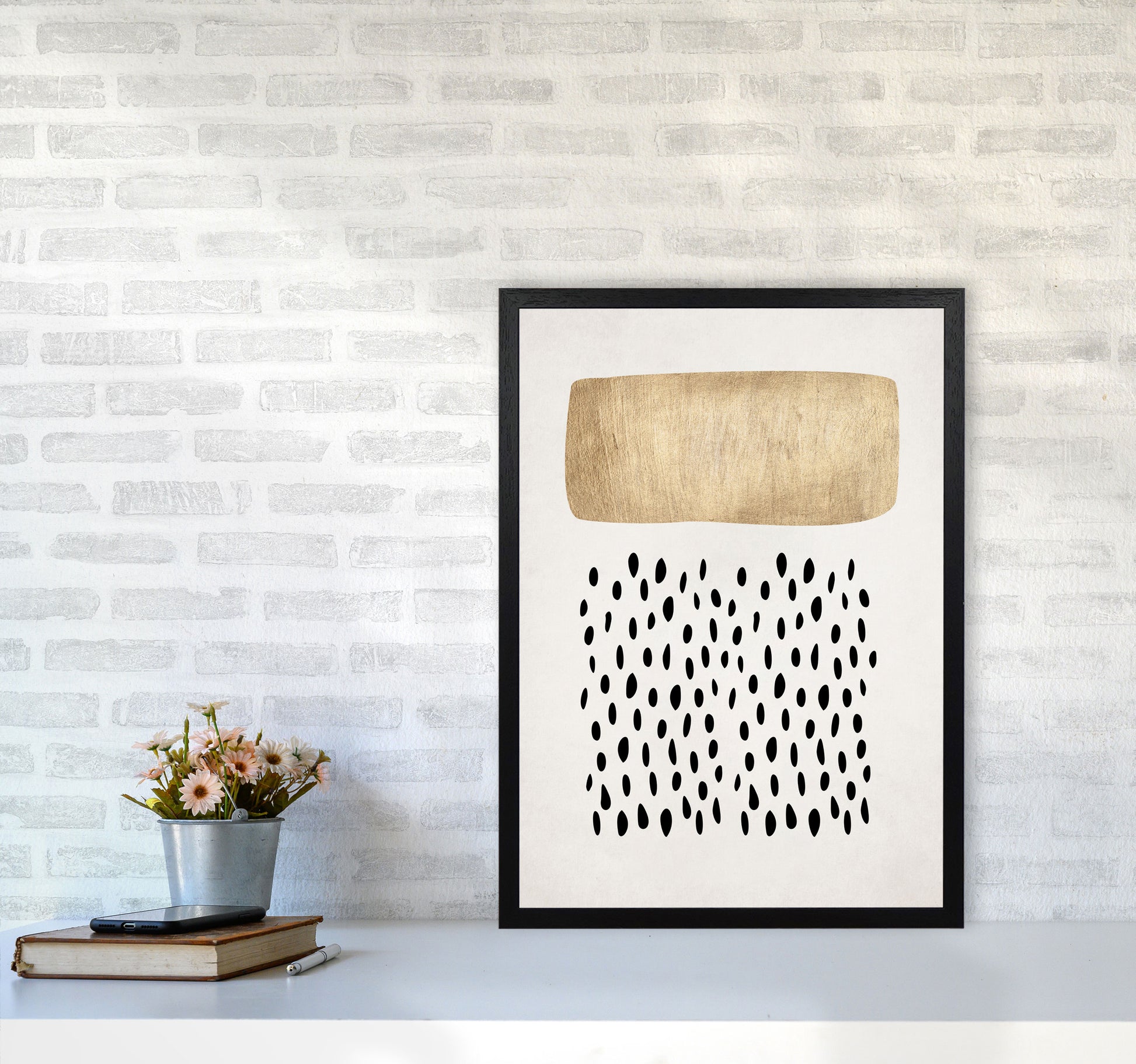 Opus No Contemporary Art Print by Kubistika A2 White Frame