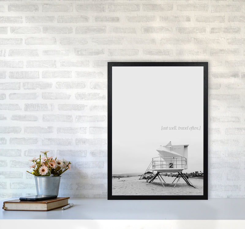 Eat Well Travel Often Photography Art Print by Kubistika A2 White Frame
