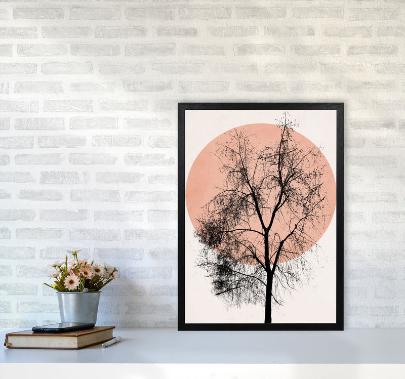 Autumn Sunset Contemporary Art Print by Kubistika A2 White Frame