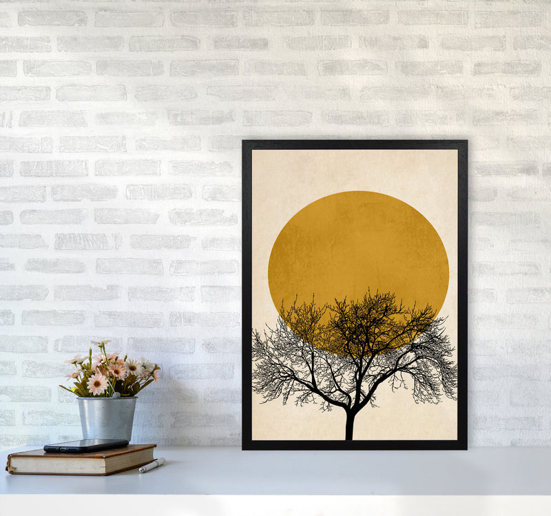 A Beautiful Winter Morning Modern Contemporary Art Print by Kubistika A2 White Frame