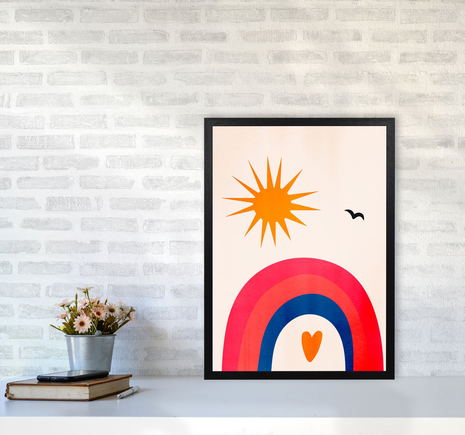 Happy Days! Art Print by Kubistika A2 White Frame