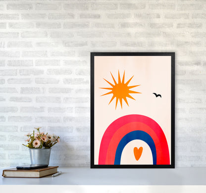 Happy Days! Art Print by Kubistika A2 White Frame