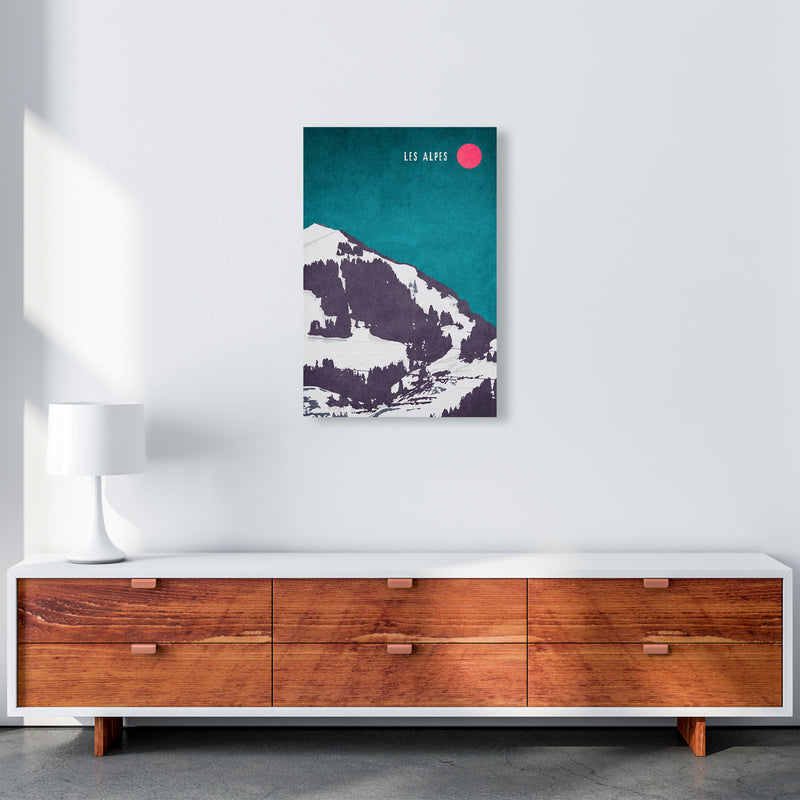 Les Alpes Vintage Art Print by Kubistika A2 Canvas