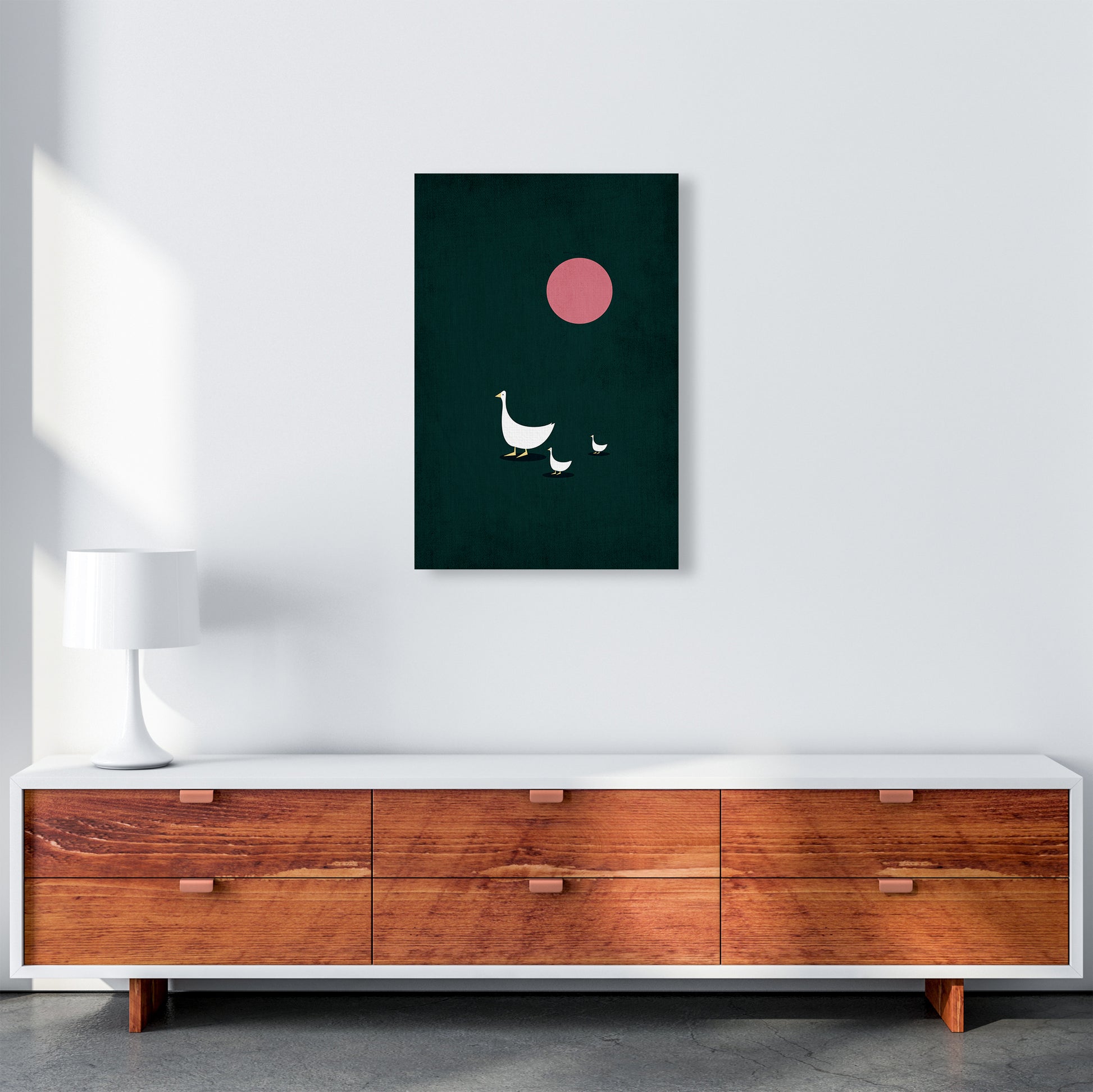 Sunny Side Of Life Contemporary Art Print by Kubistika A2 Canvas