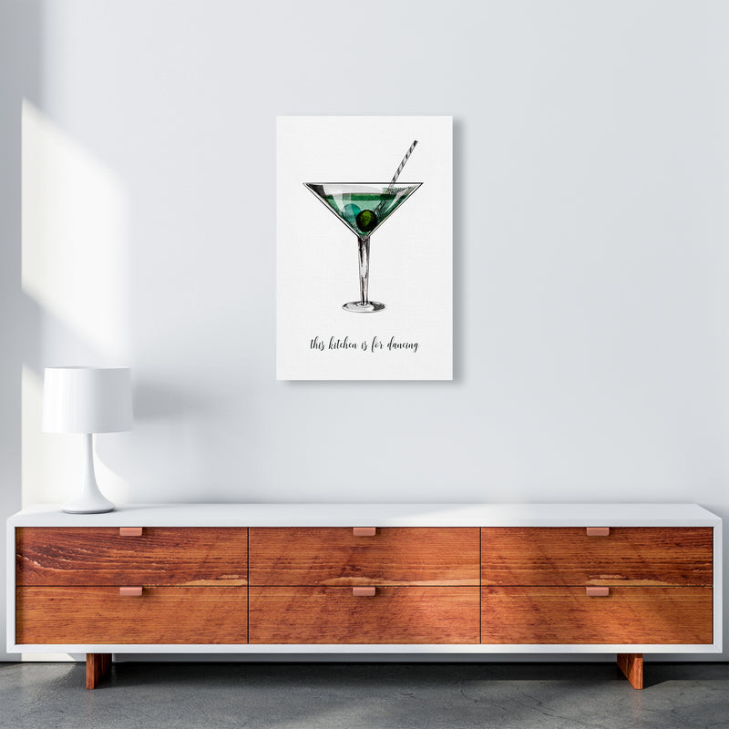 Kitchen Dancers Quote Contemporary Art Print by Kubistika A2 Canvas