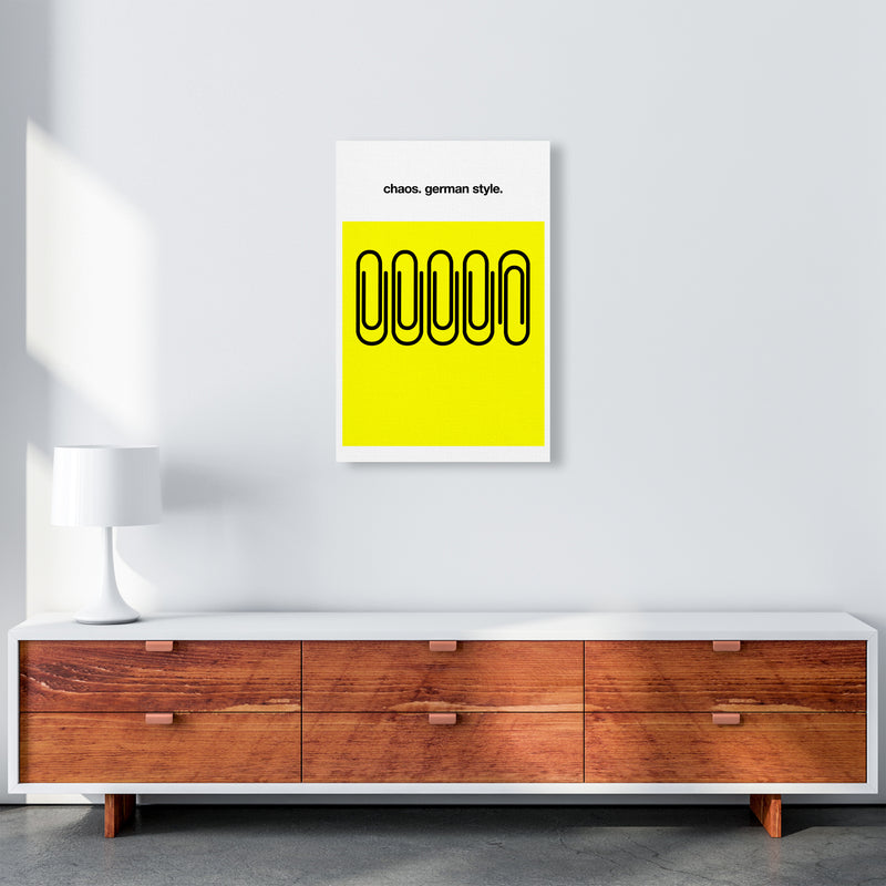 German Chaos Humour Quote Art Print by Kubistika A2 Canvas