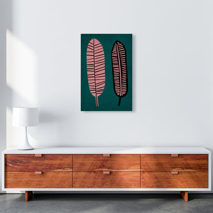 Two Leafs Contemporary Art Print by Kubistika A2 Canvas