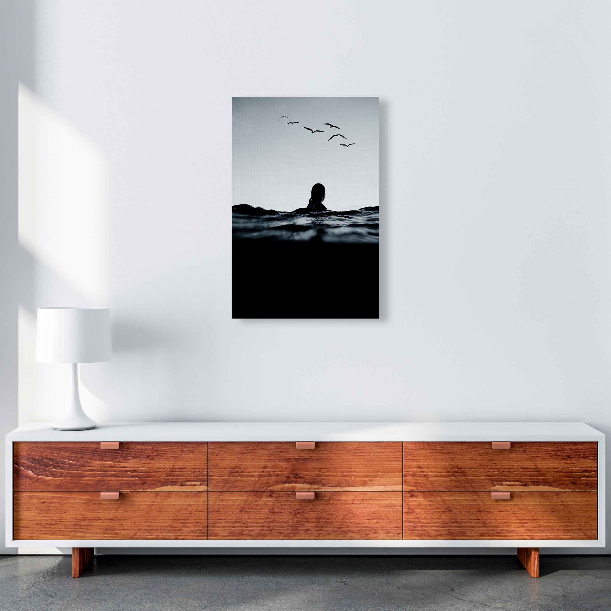 Floating Beach Photography Art Print by Kubistika A2 Canvas
