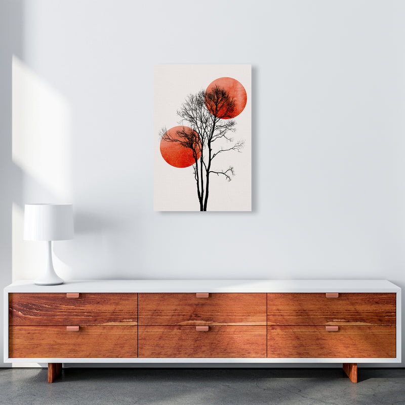 Sun and Moon hiding-ROUGE Contemporary Art Print by Kubistika A2 Canvas