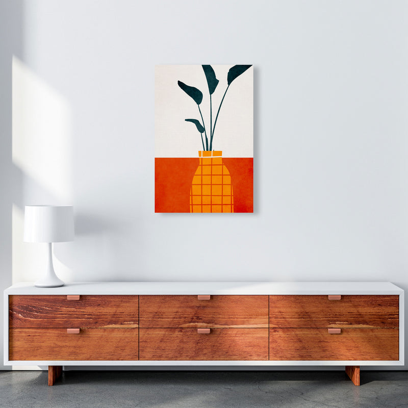 Kitchen Table With Plant Art Print by Kubistika A2 Canvas