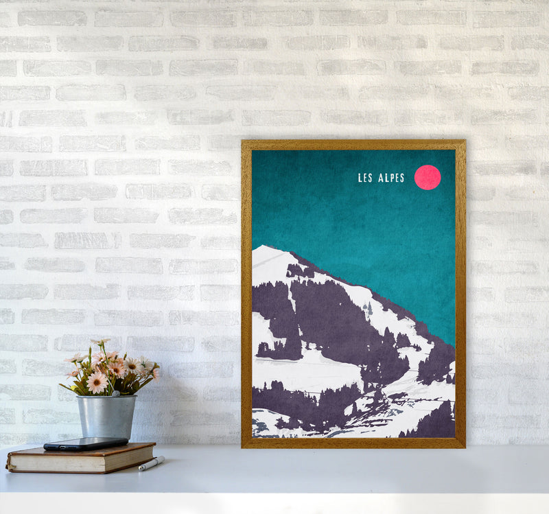 Les Alpes Vintage Art Print by Kubistika A2 Print Only