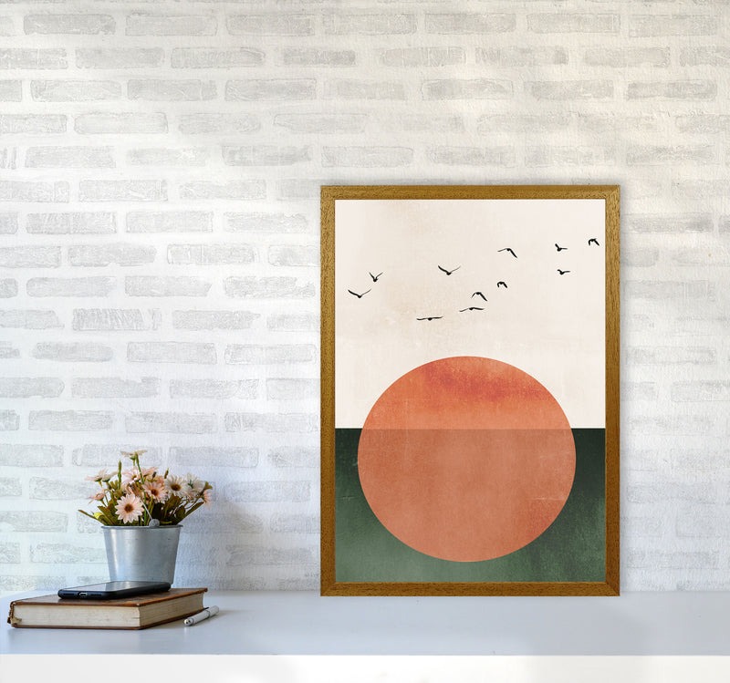 A Day At The Ocean  Modern Contemporary Art Print by Kubistika A2 Print Only