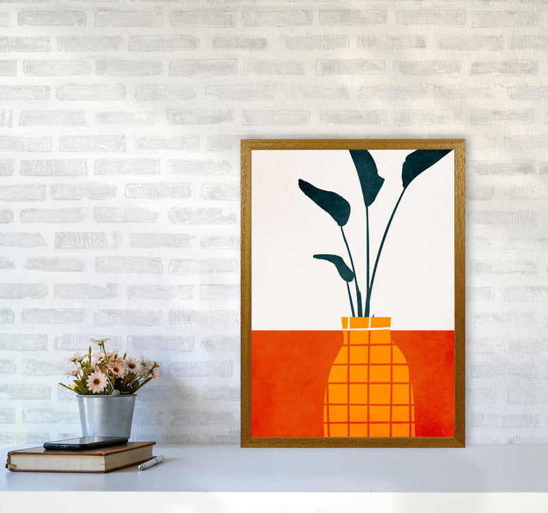 Kitchen Table With Plant Art Print by Kubistika A2 Print Only