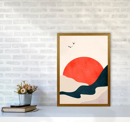 Drowning Sun Art Print by Kubistika A2 Print Only