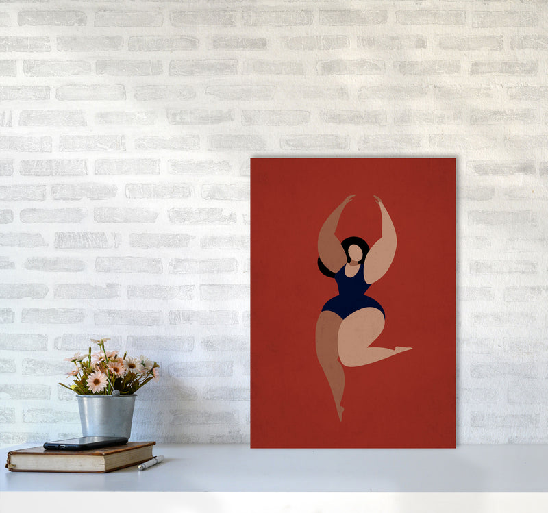 Prima Ballerina Vintage Art Print by Kubistika A2 Black Frame