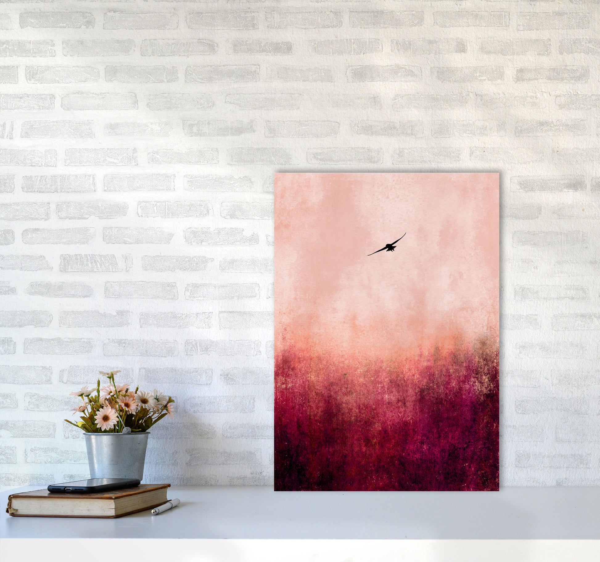 Rise Like A Phoenix Contemporary Art Print by Kubistika A2 Black Frame