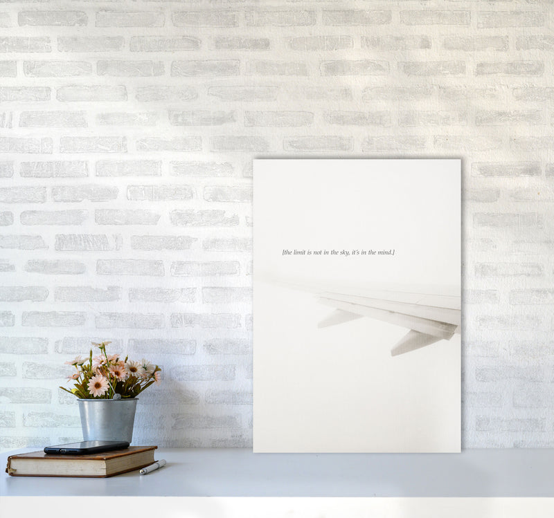 No Limits Quote Contemporary Art Print by Kubistika A2 Black Frame