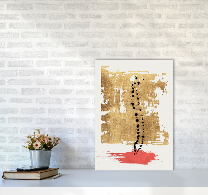 Drip Drop Abstract Art Print by Kubistika A2 Black Frame