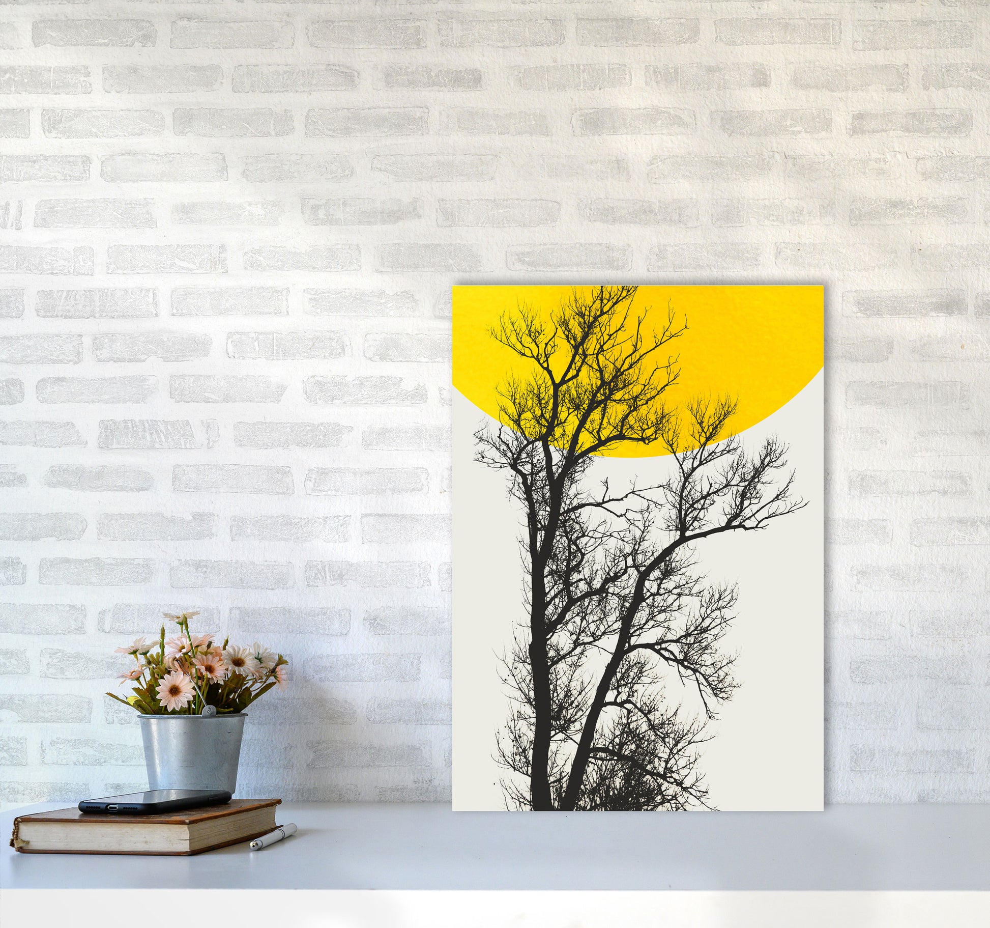 Autumn Memories Contemporary Art Print by Kubistika A2 Black Frame