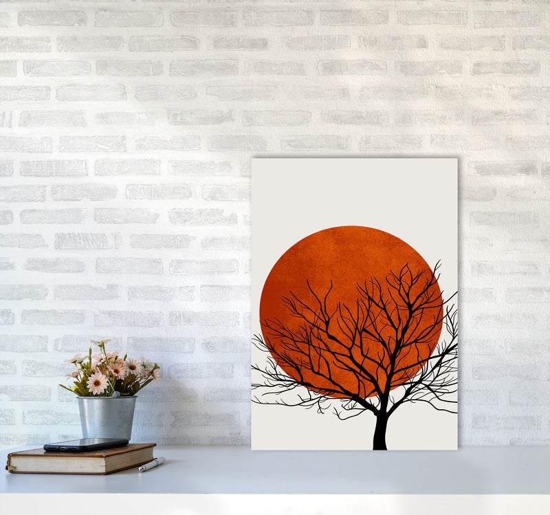 A Blooming Oak  Modern Contemporary Art Print by Kubistika A2 Black Frame