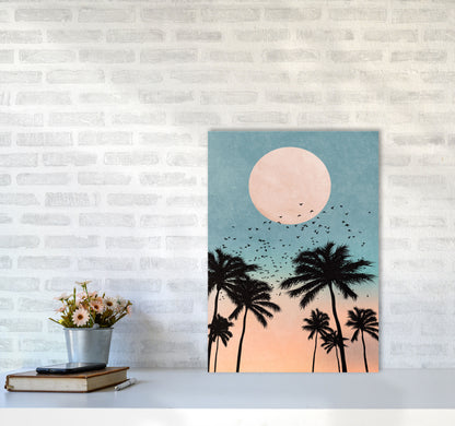 Sunrise Modern Art Print by Kubistika A2 Black Frame