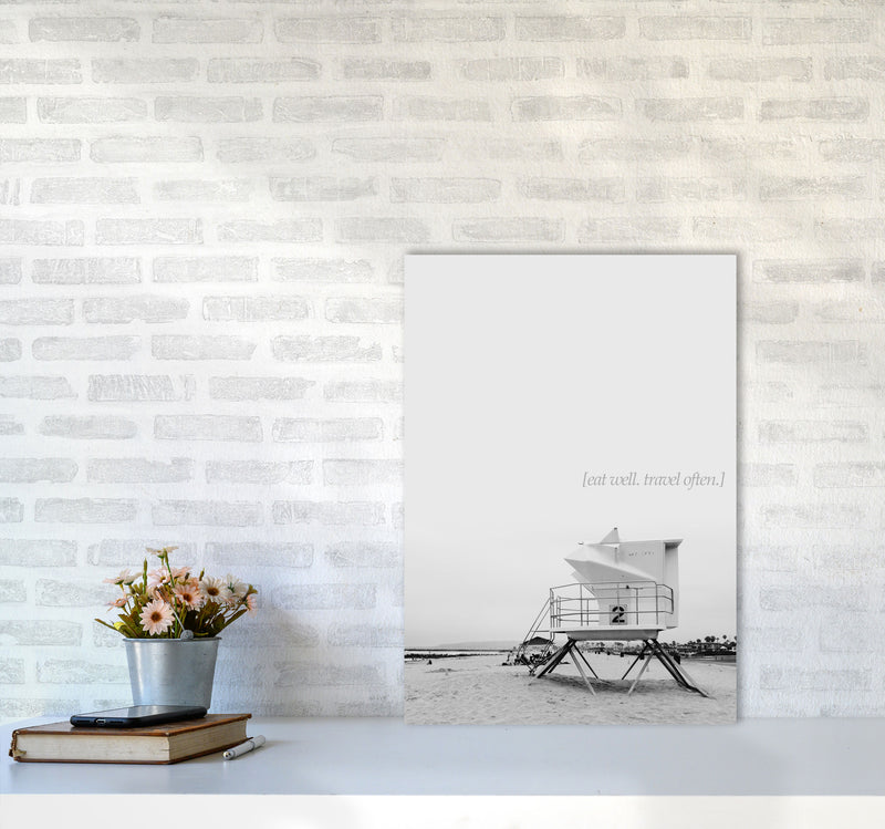 Eat Well Travel Often Photography Art Print by Kubistika A2 Black Frame