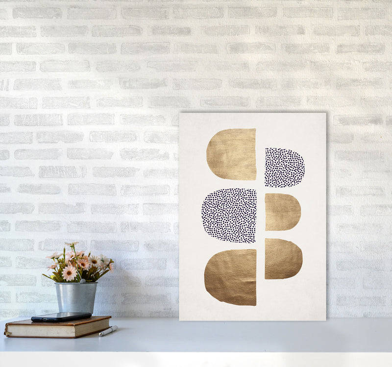 Geometric Abstracta Abstract Art Print by Kubistika A2 Black Frame