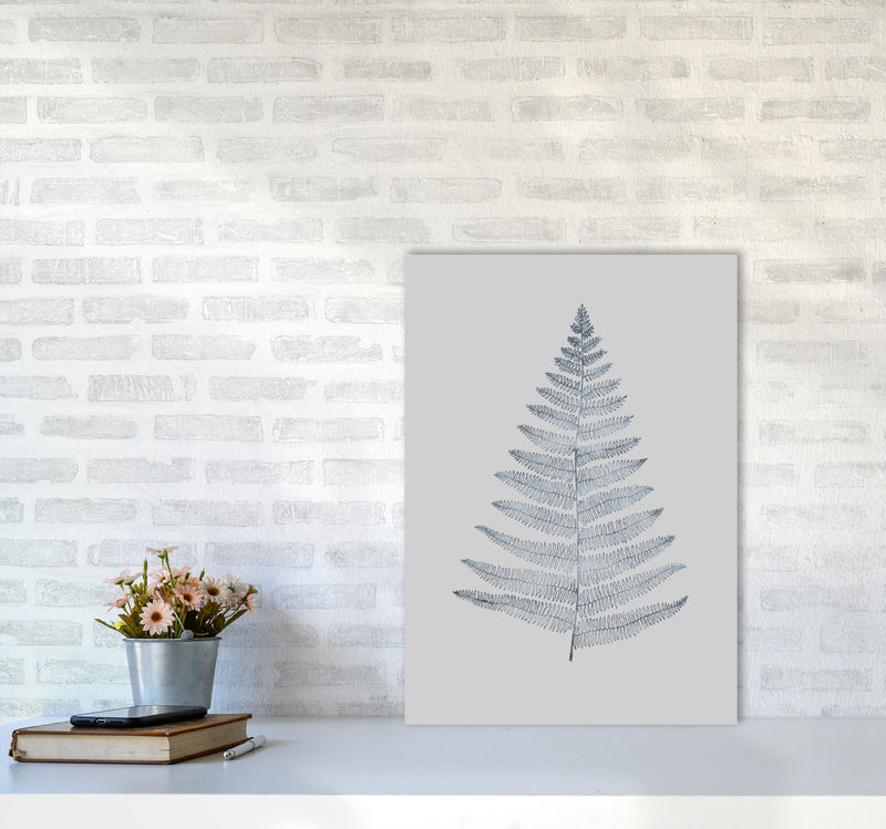 Botanica Minimalistica - GREY Modern Art Print by Kubistika A2 Black Frame